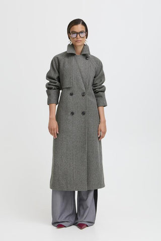 Cilia Coat | Mid Grey Melange