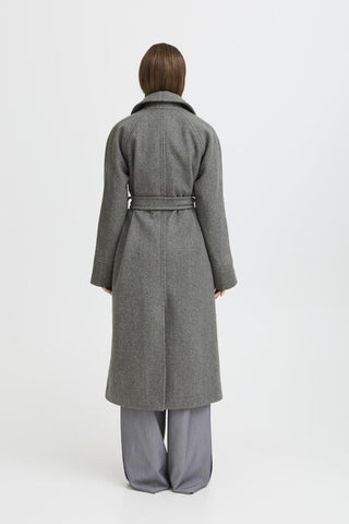 Cilia Coat | Mid Grey Melange
