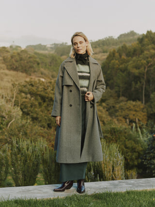 Cilia Coat | Mid Grey Melange
