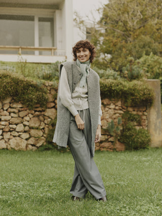 Augusti Waistcoat | Mid Grey Melange