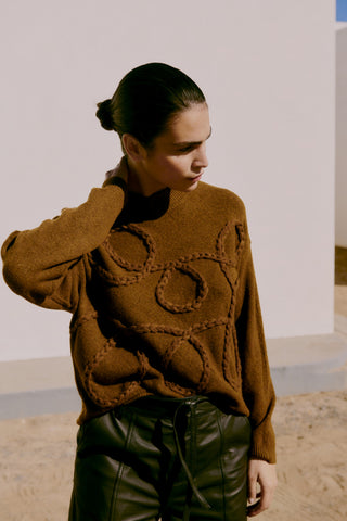 Medi Deco Jumper | Toffee Melange