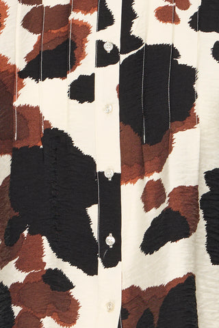 Hamma Pintuck Shirt | Cowhide Print