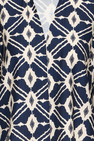 Ikaia V Neck Blouse | Navy Blazer