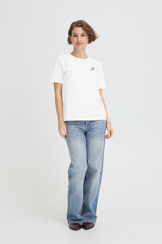 Pandinna Cherries Tee | Optic White