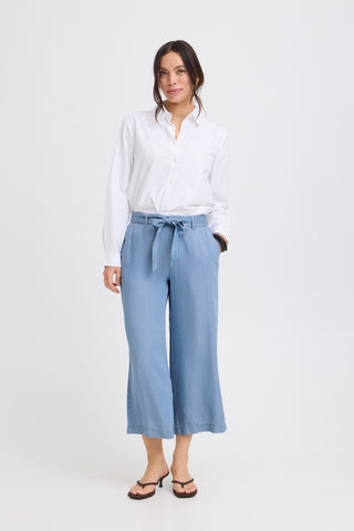 Kosmo Cropped Trousers | Light Blue Denim