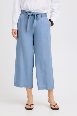 Kosmo Cropped Trousers | Light Blue Denim