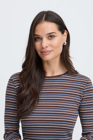 Tone Long Sleeve Tee  | Java Stripe