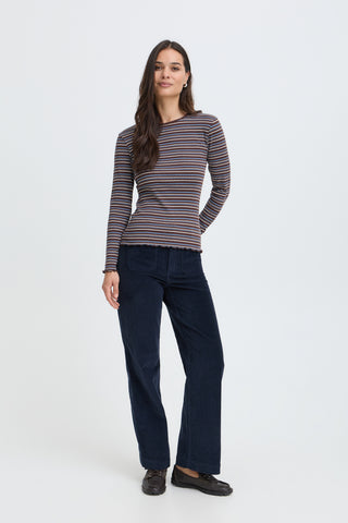 Tone Long Sleeve Tee  | Java Stripe