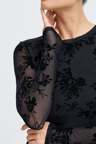 Rimesha Long Sleeve Top | Meteorite