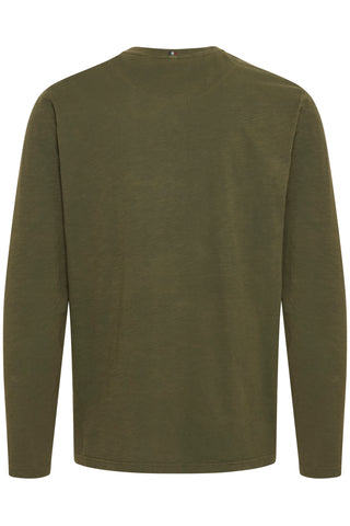 Flon Grandad Long Sleeve Tee  | Forest Night