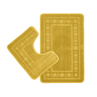 Armoni Bath and Pedestal Mat Set | Ochre