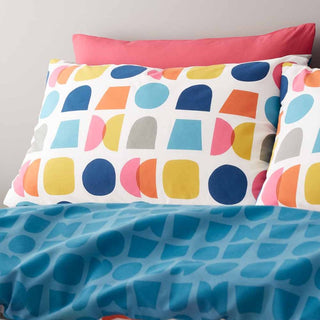 Catherine Lansfield Connect Geo Duvet Cover Teal