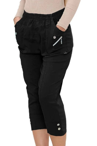 Cherry Berry Cropped Trouser | Black