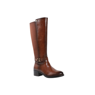Sammy Ankle Strap Knee Boot | Tan