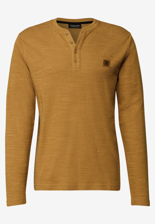 Winter Slub Henley | Golden Yellow