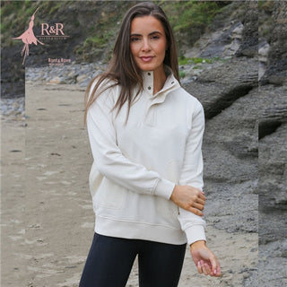 Relax & Renew Tara Snap Placket Sweater Cream