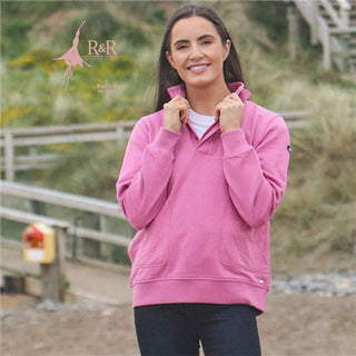 Relax & Renew Tara Snap Placket Sweater Rose