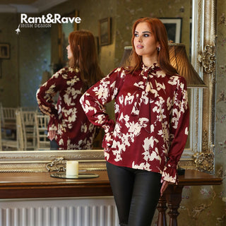 Rant and Rave Reva Blouse Burgundy