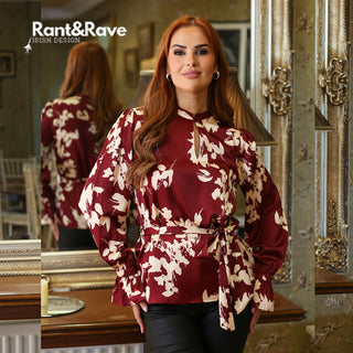 Rant and Rave Reva Blouse Burgundy