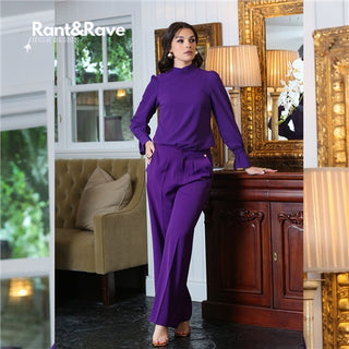 Rant and Rave Sally Wide Leg Trouser Purple