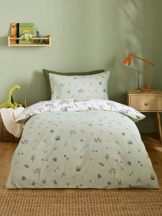 Brushed Sleepy Saurus Dino Duvet Set | Cream