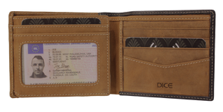 Cian Bill Fold Wallet | Tan Navy
