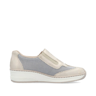 Casual Slip-on Shoe | Beige Blue