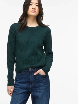 Vidalo Round Neck Long Sleeve Knit Top | Ponderosa Pine
