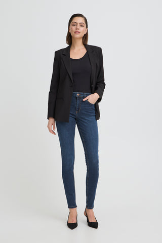 Emmeline High Waist Skinny Leg Jean | Dark Blue Denim