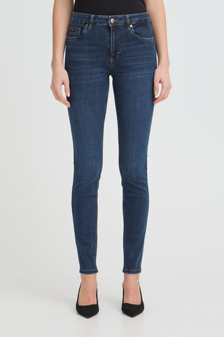 Emmeline High Waist Skinny Leg Jean | Dark Blue Denim