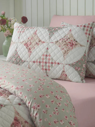Pinsonic Patchwork Reversible Duvet Cover | Green