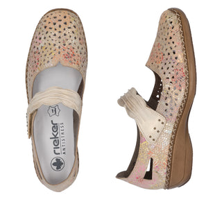 Doris Multi Hook & Loop Shoes | Beige Multi