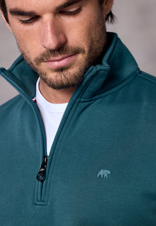 Rivet & Denim 1/4 Zip Flux Knit | Aqua