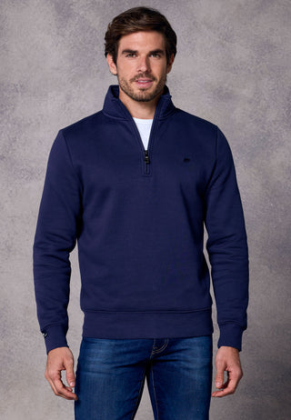 Rivet & Denim 1/4 Zip Flux Knit | Navy