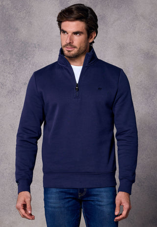 Rivet & Denim 1/4 Zip Flux Knit | Navy