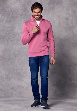 Rivet & Denim 1/4 Zip Flux Knit | Rose