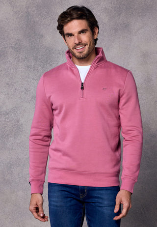 Rivet & Denim 1/4 Zip Flux Knit | Rose