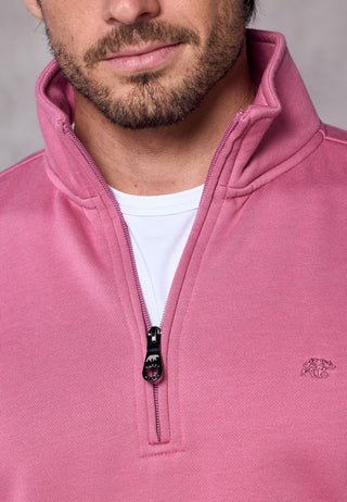 Rivet & Denim 1/4 Zip Flux Knit | Rose