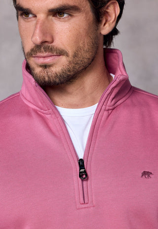 Rivet & Denim 1/4 Zip Flux Knit | Rose