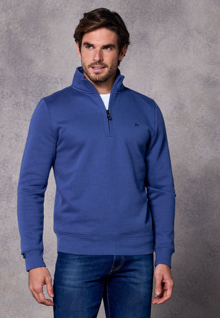 Rivet & Denim 1/4 Zip Flux Knit | Steel