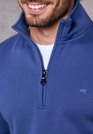 Rivet & Denim 1/4 Zip Flux Knit | Steel