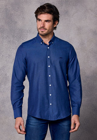 Rivet & Denim Oxford Shirt | Steel