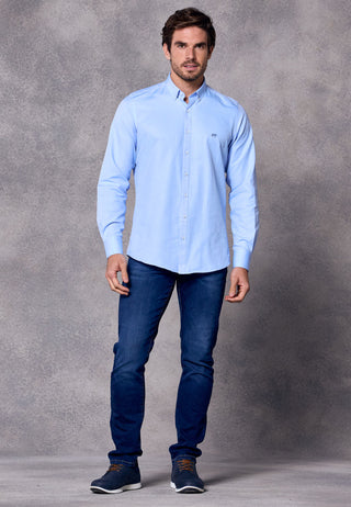 Rivet & Denim Oxford Shirt | Sky