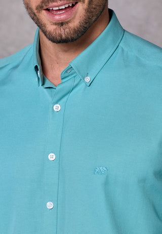 Rivet & Denim Oxford Shirt | Aqua