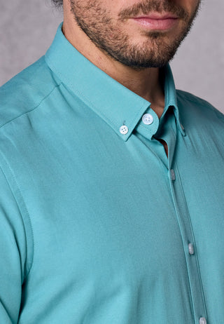 Rivet & Denim Oxford Shirt | Aqua