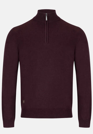 Andrew 1/4-zip Jumper | Wine