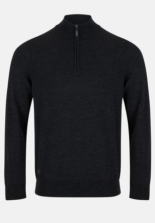 6th Sense Merino 1/4 Zip Jumper Grey