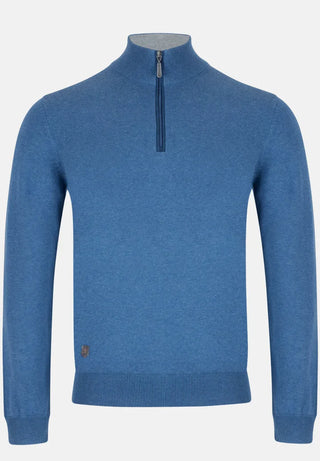 Harry 1/4-zip Jumper | True Blue