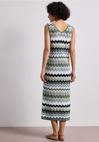 Multicolour Zig Zag Dress | Bound Green