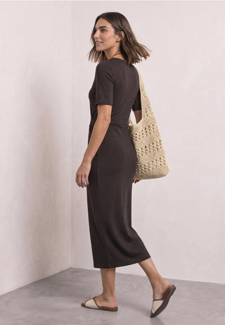 Wrap Jersey Dress | Black Coffee